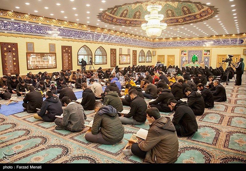 مراسم جزخوانی قرآن کریم در حسینیه شهدا شهر کرمانشاه 