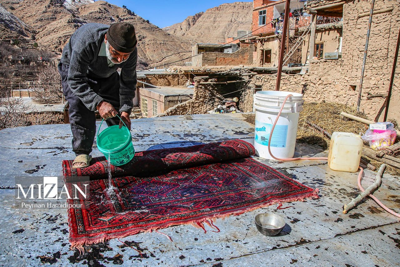 آیین سنتی «خانه تکانی» در روستای اسفیدان خراسان شمالی