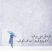 تو مثل منی برف راه می‌روی و آب می‌شوی...