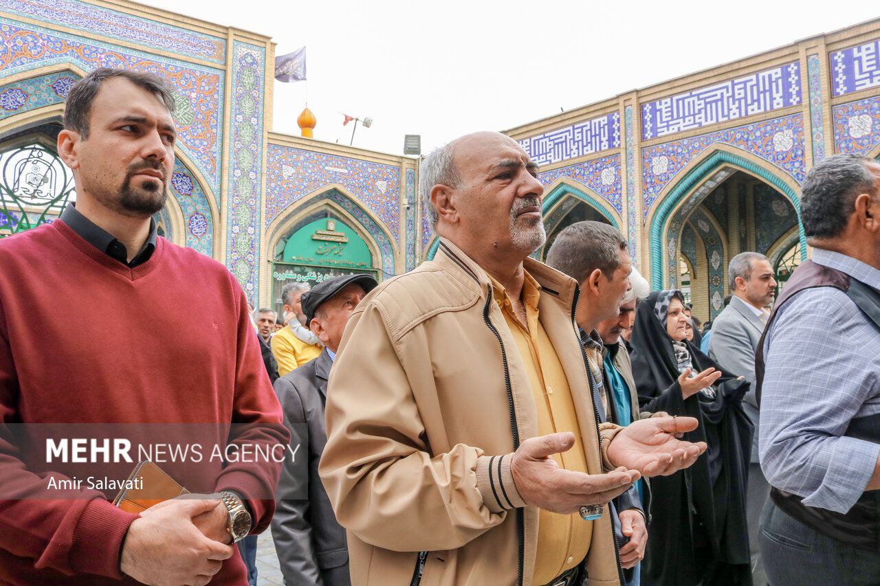 عکس/ تحویل سال در امامزاده یحیی سمنان