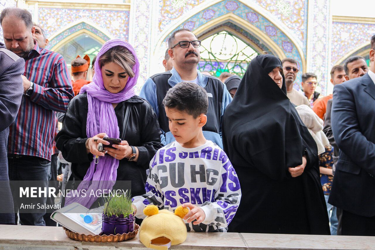 عکس/ تحویل سال در امامزاده یحیی سمنان
