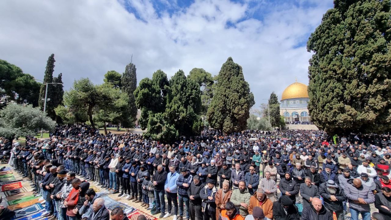 سومین نماز جمعه ماه مبارک رمضان در مسجد الاقصی 