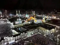 تصاویر هوایی از حضور باشکوه زائران و مجاوران در شب قدر حرم مطهر رضوی