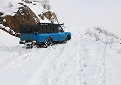 بارش زیبای برف در گردنه الماس