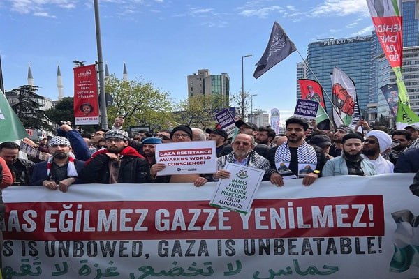 طوفان بشری در ترکیه علیه جنایات رژیم صهیونیستی