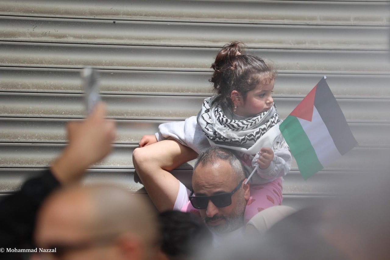 برگزاری تظاهرات حمایت از فلسطین و غزه در رام‌الله 