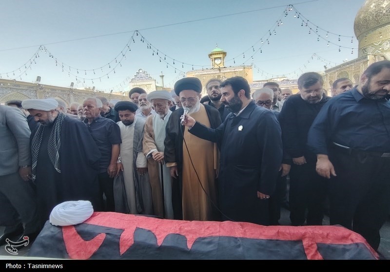 مرد انقلاب و محراب شهر ری در حرم عبدالعظیم(ع) آرام گرفت