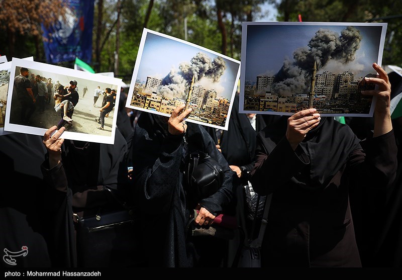 تجمع دانشجویان دانشگاه تهران در حمایت از مردم مظلوم غزه