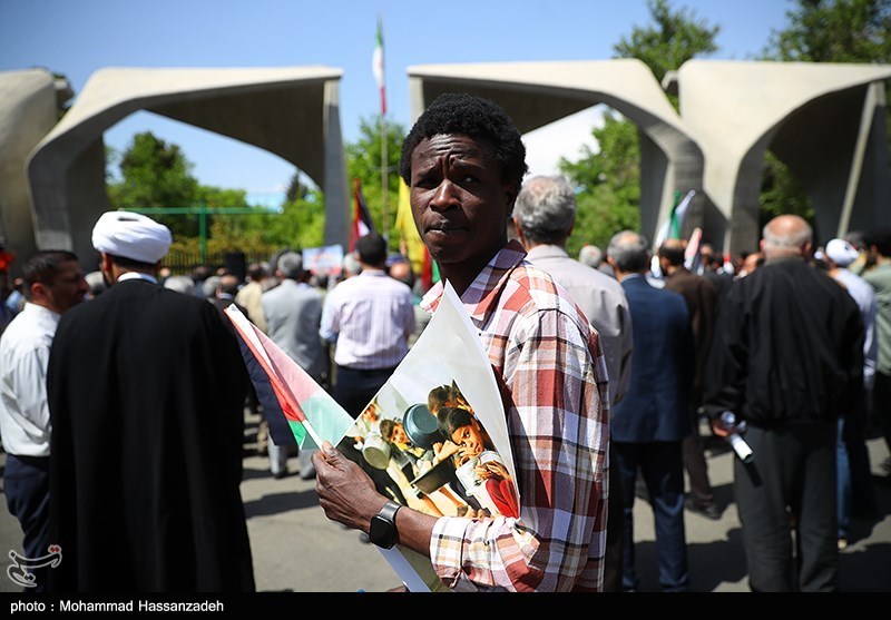 تجمع دانشجویان دانشگاه تهران در حمایت از مردم مظلوم غزه