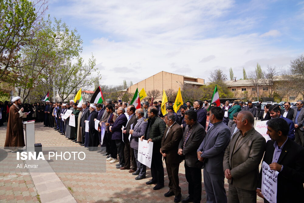 تجمع دانشگاهیان اردبیل در حمایت از مردم غزه