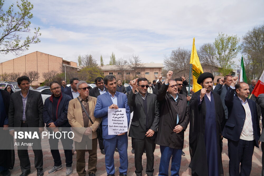 تجمع دانشگاهیان اردبیل در حمایت از مردم غزه