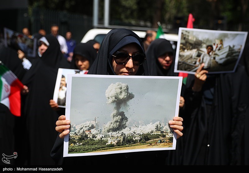 تجمع دانشجویان دانشگاه تهران در حمایت از مردم مظلوم غزه