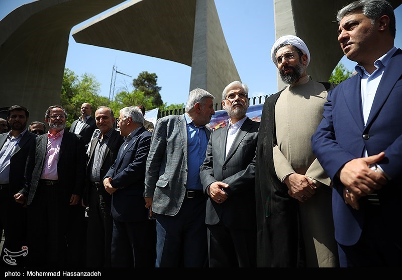 تجمع دانشجویان دانشگاه تهران در حمایت از مردم مظلوم غزه