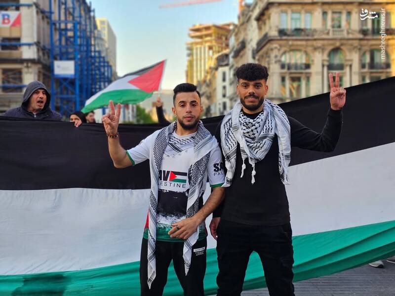 همبستگی مردم بلژیک با فلسطین و غزه