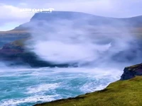 آبشار Múlafossur در جزایر فارو 