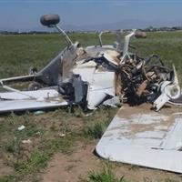 سقوط هواپیمای آموزشی در فرودگاه قزوین؛ دو نفر مصدوم شدند