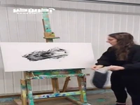 خلاقیت عجیب که منجر به خلق نقاشی زیبایی شد!