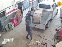 لحظه انفجار مخزن در حین جوشکاری