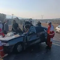 واژگونی پژو ۴۰۵ در پیشوا جان ۳ نفر را گرفت