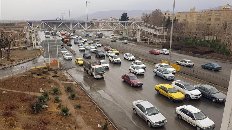 ترافیک سنگین در آزادراه تهران - کرج - قزوین