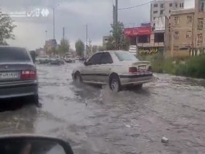 آبگرفتگی در بلوار شهید قرنی یاسوج