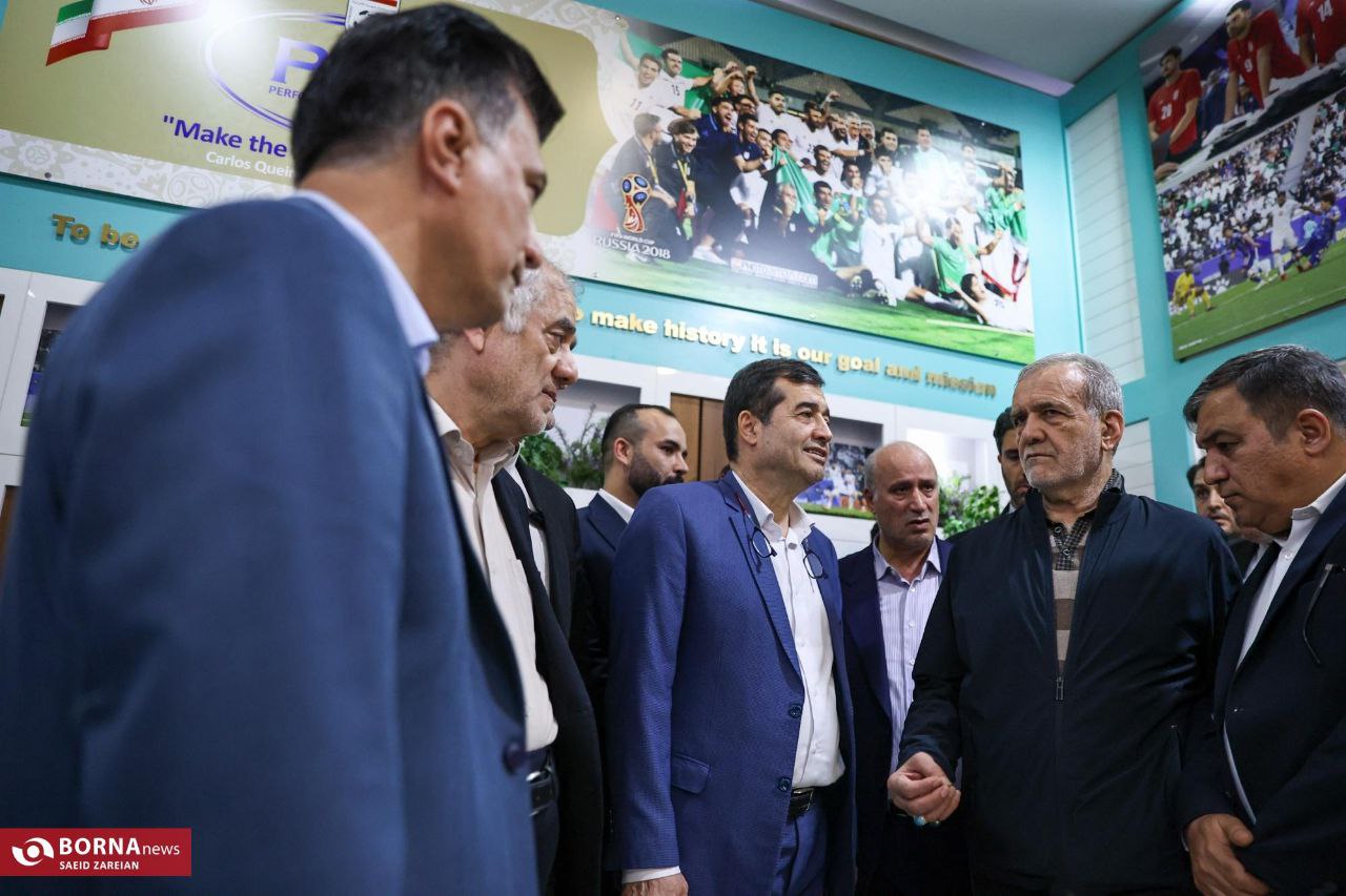 عکس/ بازدید رئیس جمهور از مرکز ملی فوتبال ایران 