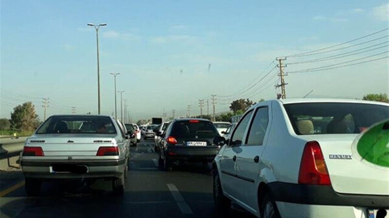 ترافیک سنگین در آزادراه قزوین – کرج – تهران