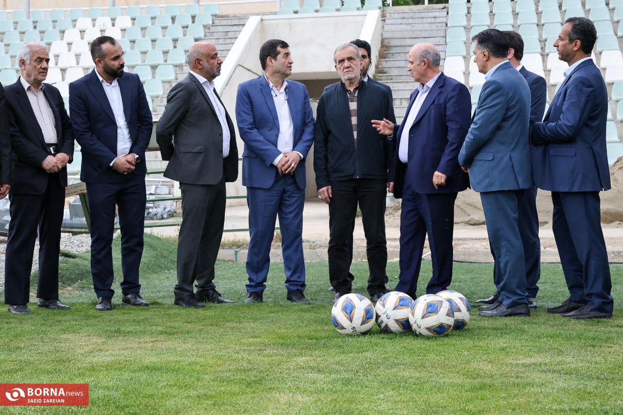 عکس/ بازدید رئیس جمهور از مرکز ملی فوتبال ایران 