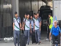 ورود بازیکنان و کادرفنی تیم آلومینیوم به ورزشگاه آزادی
