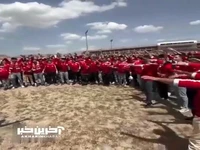 شور و حال هواداران تراکتور قبل از دیدار با شمس‌آذر