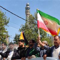 تجمع حمایت از مردم فلسطین در زنجان برگزار شد