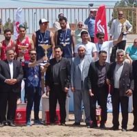 گلستان بر سکوی قهرمانی والیبال ساحلی کارگران کشور ایستاد