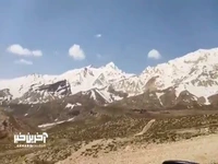 حجم برف بر کوه‌های شهرستان کوهرنگ