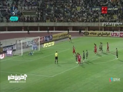 گل چهارم تراکتور به شمس آذر توسط ریکاردو آلوز