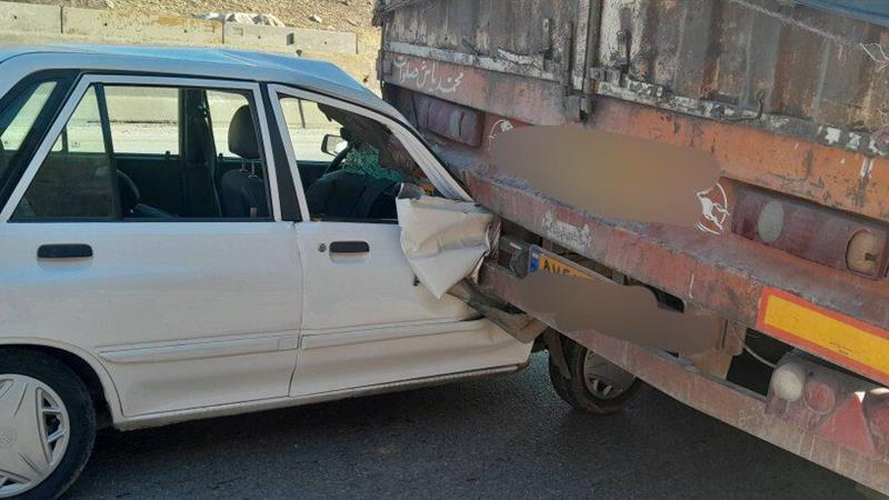 یک فوتی و ۲ مصدوم بر اثر برخورد کامیون و پراید در کمربندی شرقی کرمانشاه