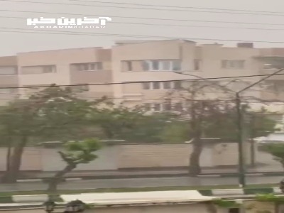 بارش شدید باران و تگرگ در ارومیه