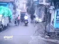 سرقت موتورسیکلت توسط یک گاو!