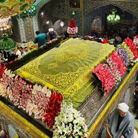 عکس/ گلباران حرم مطهر امام رضا(ع) در دهه کرامت