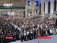 نوای زیبای لبیک حجاج بیت‌الله‌الحرام در ابتدای دیدار کارگزاران حج با رهبر انقلاب