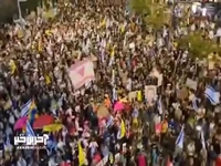 ‌تظاهرات گسترده در تل‌آویو برای پایان جنگ در غزه و امضای توافق تبادل اسرا