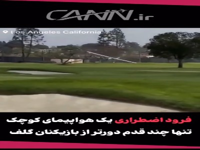 فرود اضطراری هواپیما در زمین گلف بازیکنان را شوکه کرد