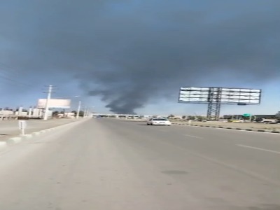 آتش‌سوزی شدید کارخانه موتورسیکلت در مشهد