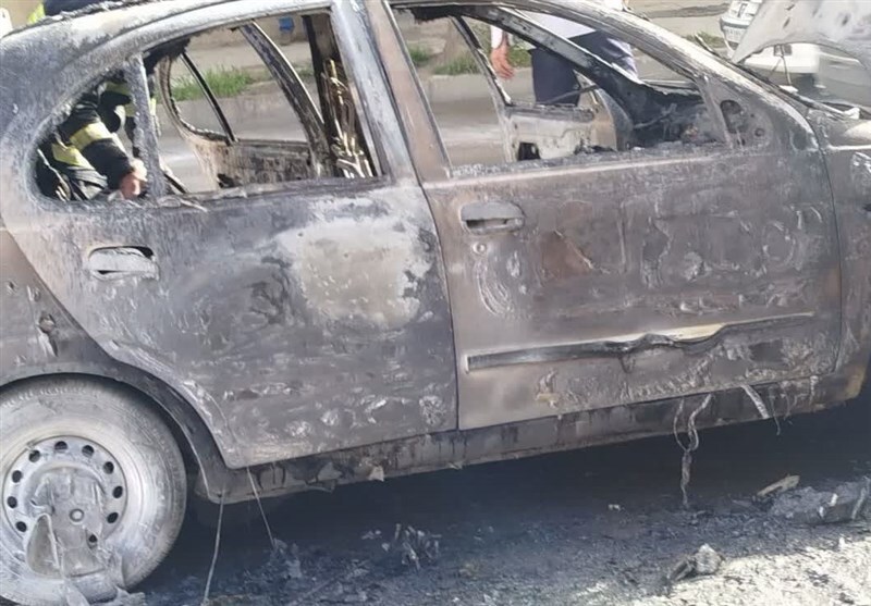 سرویس مدرسه دانشآموزان همدانی در آتش سوخت