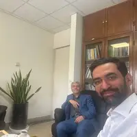 عکس یهویی آذری‌جهرمی با همتی و طیب‌نیا