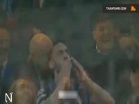 خوشحالی شدید خاویر زانتی و جوزپه ماروتا پس از گل دوم اینتر به بارسلونا