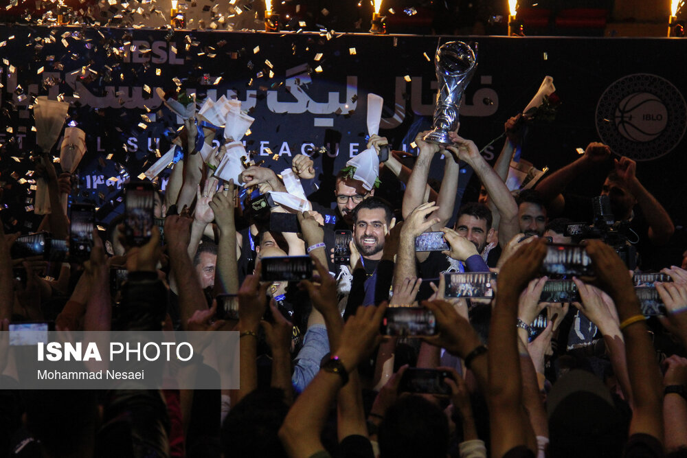 جشن قهرمانی شهرداری گرگان در لیگ برتر بسکتبال