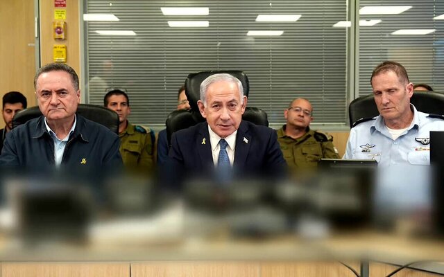 گنده‌گویی نتانیاهو و وزیر جنگ اسرائیل علیه ایران از پناهگاه