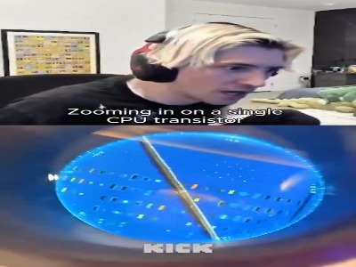 زوم بالا روی یک ترانزیستور CPU