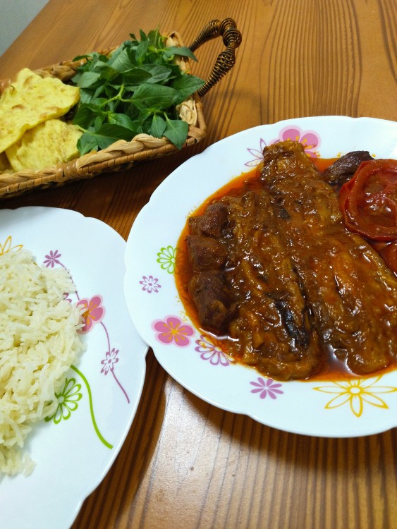 از شما/کته با خورشت بادمجان 👌