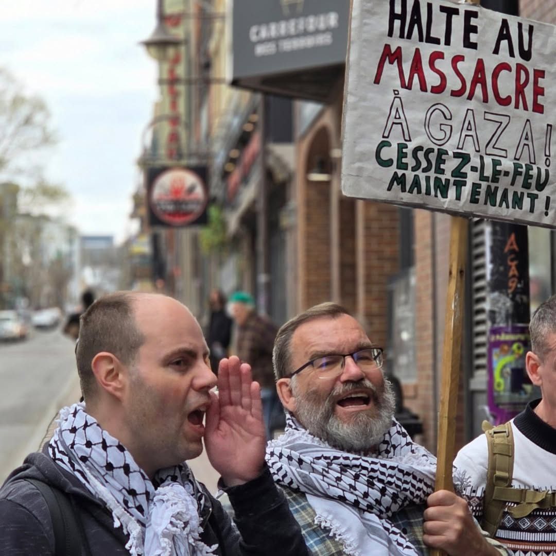 عکس/ تجمع حامیان فلسطینی مقابل سازمان رادیوی کانادا